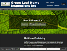 Tablet Screenshot of greenleafhomeinspections.com